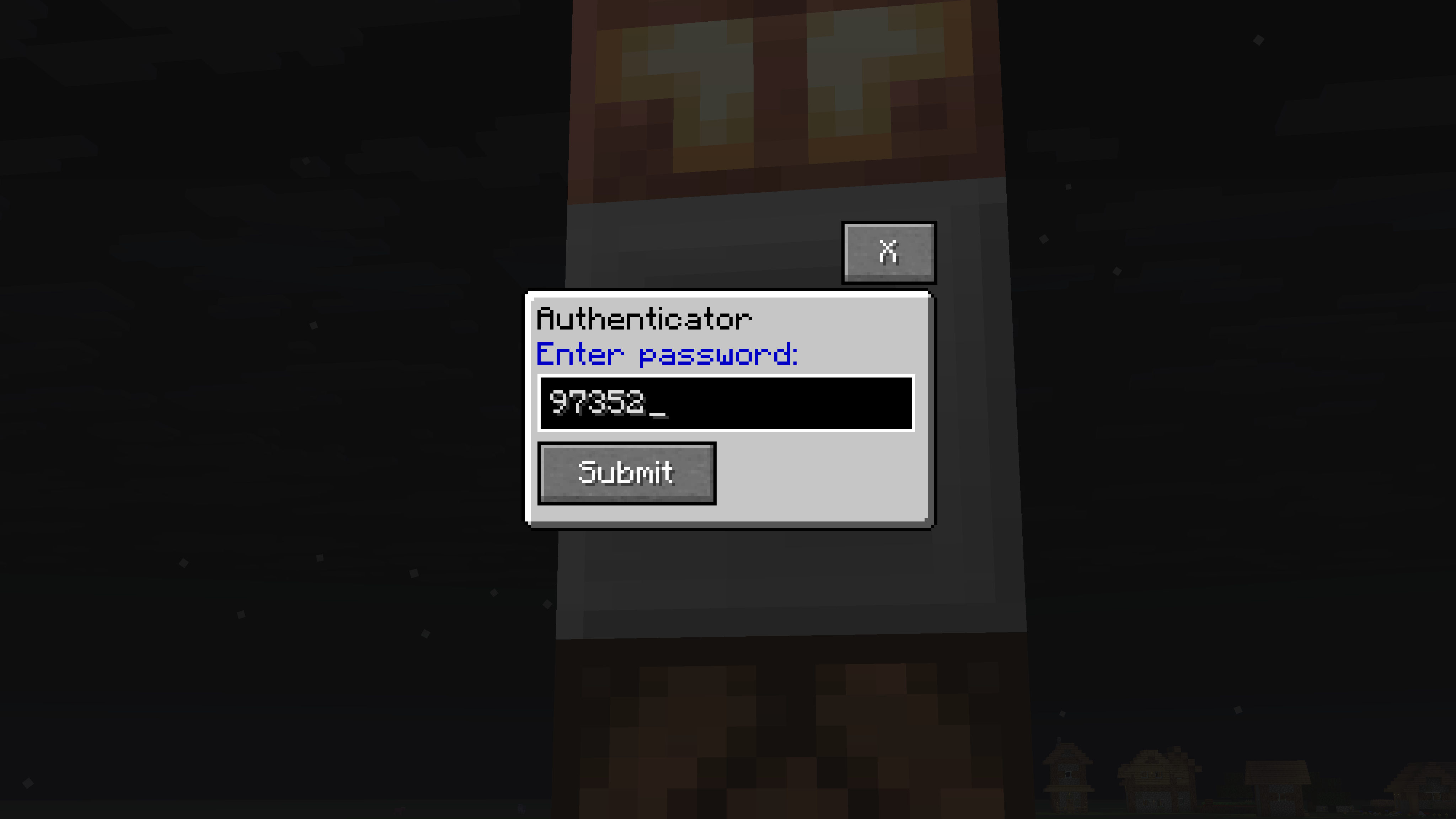 This shows the Authenticator Password Prompt UI.